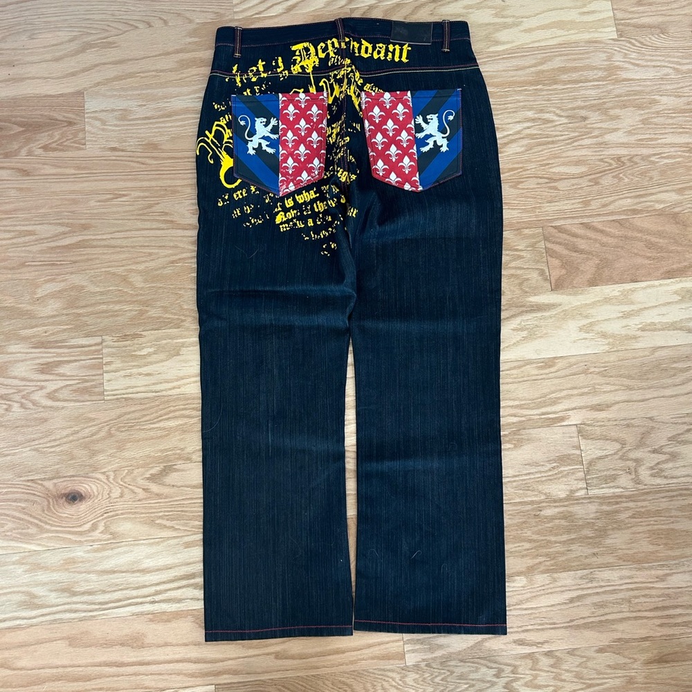 raw blue jeans